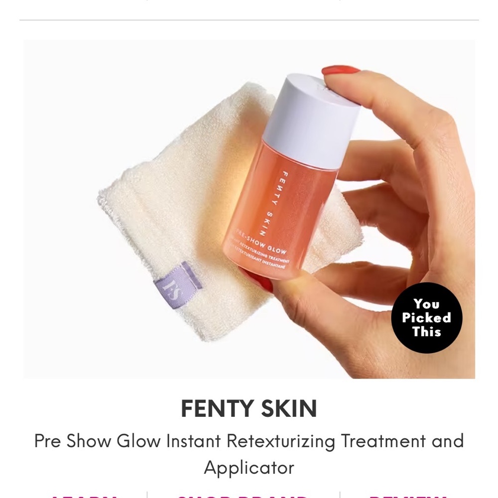 Fenty Skin Pre Show Glow Retexturizing Treatment & Applicator